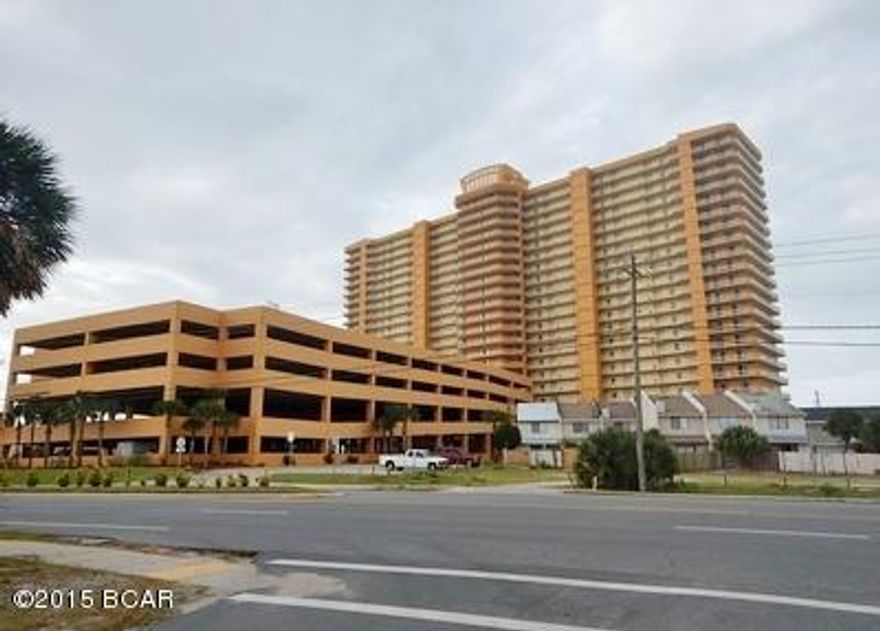 Oceanfront two bedroom condo with panoramic ocean views as you enter this sophisticated residence. Located in the resort complex of Treasure Island with oceanfront pool, clubhouse, lobby, fitness center & more! The unit offers crown molding in living and dining areas, new carpet & paint & an open concept kitchen with custom cabinetry, solid stone countertops, breakfast bar and pantry. There is a dining area and spacious living room with sliding doors leading onto a large covered balcony with stunning ocean views. The master bedroom has a large walk in closet & private bath with dual sink vanity. Great rental income property or perfect vacation getaway! All Information recorded in the MLS is intended to be accurate but cannot be guaranteed, buyer advised to verify. Sold As-Is.