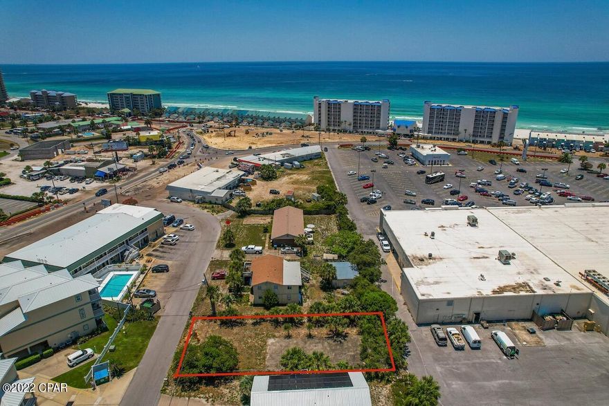 CURRENTLY UNDER CONTRACT, SELLER WILL CONSIDER BACKUP OFFERS Great full size lot less than 1000 feet to the crystal quartz sands of Panama City Beach. Short term rentals and duplexes are allowed on this property, which make for great income producing possibilities. Or build your dream home on this 60 by 110 foot cleared lot. All utilities available with city water and sewer. Gulf views are possible with a 2 or 3 story home and there is NO HOA. Zoning is mixed use so there are many possibilities. HWY 79 is currently being improved with side walks and a landscaped round about which will add value to the area making this lot a great investment. Pier Park is just a mile away for all kinds of great restaurants, entertainment and shopping. Whether you like to fish, surf, or just relax on the beach, this is your location. Come and see for yourself.