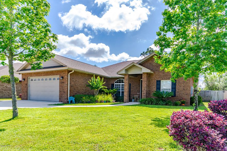 Great, well-kept home, convenient to downtown, shopping & Tyndall AFB - quiet neighborhood, with sidewalks, in the Lynn Haven area. The home features an open floor plan & split bedrooms - 4 bedrooms & 3 bath + office/rec room, with a bedroom & bath easily utilized as a mother-in-law's quarters; a large family room - open to the kitchen & dining areas; the fully equipped kitchen includes granite counters, stainless steel appliances, breakfast bar & pantry; comfortable master bedroom with walk-in closet & en suite bath - includes double vanities, whirlpool tub & separate shower; other features include high ceilings, tile & wood laminate floors, ceiling fans; double garage; beautiful in-ground pool, large screen porch & privacy fenced rear yard. Thank you for considering this home. Square footage calculated from survey attached in documents.