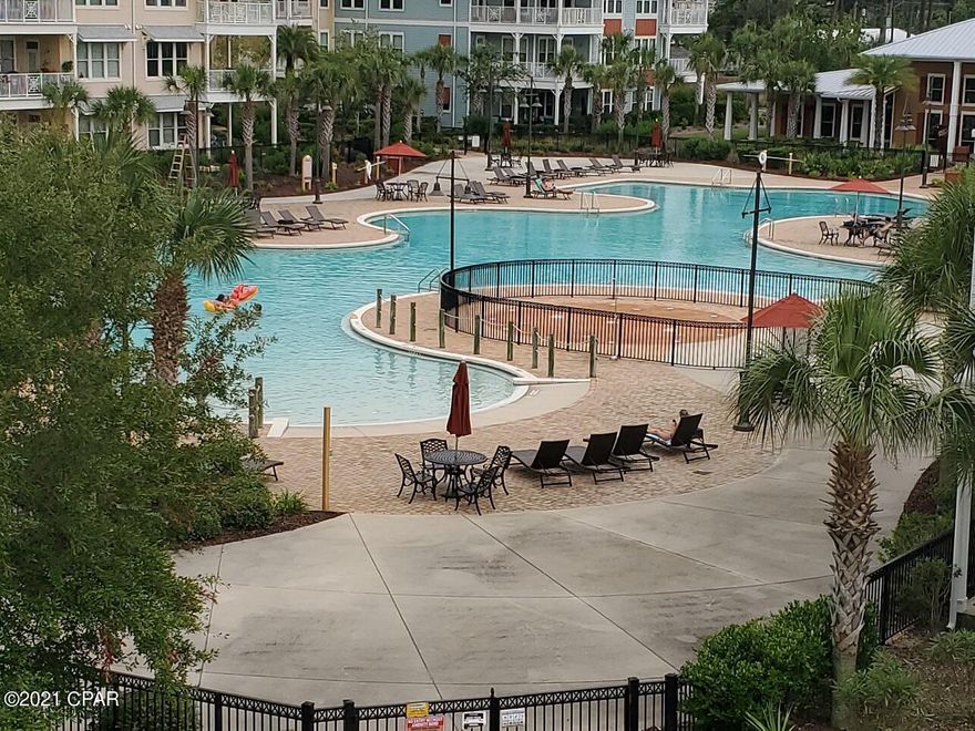 2nd floor 3 bedroom unit in the nicest condominium development inour area. Very spacious kitchen with granite counters, stailess steel appliances, large living room and dining area. Large master bedroom has a separate garden tub and shower. Along wth large walk in closet. The other two bedrooms share a spacious Jack n Jill bathroom. A premier amenities package with walking path around entire property, club house, theater room, pool, hot tub and much more!