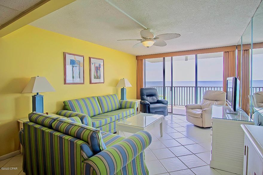 CURRENTLY UNDER CONTRACT; SELLER ACCEPTING BACK UP OFFERS. 

Pelican Walk...ON the BEACH at the QUIETER east end near AWARD-WINNING ST ANDREW STATE PARK and RV areas. Enjoy GULF VIEWS from the BALCONY, living room, dining area, and even the kitchen sink! The unit has a WASHER/DRYER, kitchen pantry, and an owner's closet. You'll have less competition for your spot on the sand at this LOW-DENSITY complex with plenty of PARKING. Pelican Walk has a generous COMMUNITY ROOM, TWO GULFSIDE POOLS, and other resort-like AMENITIES. The bedroom has a PRIVATE-ACCESS BATHROOM; another full bath is convenient to living area. Flooring is durable tile; NO carpet! There's PLENTY of seating, a breakfast bar, and a sofa bed in this colorful unit that comes FURNISHED!