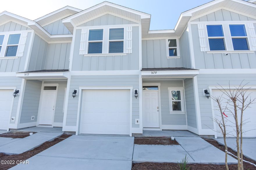 */ FOR RENT \* BRAND NEW 3 bedroom, 2.5 bath townhome. Downstairs has an open floor plan, with the kitchen overlooking the living and dining area, as well as the breakfast bar. This home features a single car garage and all bedrooms are on the second level. The master bedroom has a large bath with walk-in shower and glass door as well as a walk-in closet. The additional bedrooms are situated at the back of the townhome. Centrally located in Lynn Haven, very close to schools, shopping and restaurants! Don't miss out, apply today at whenyouthinkrentals.com!