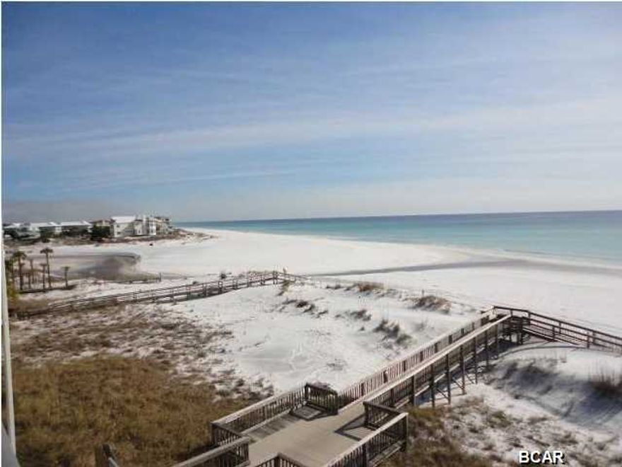 This Gulf front condo offers a ''one of a kind'' location and incredible views of the Gulf and the vast expanse of sugar white dunes surrounding Eastern Lake. This 3rd floor West end condo is located in Commodore's Retreat, a small development consisting of just 24 condos on the ''quiet side'' of the beach off Eastern Lake Rd. Commodore's Retreat has been recently renovated with new hurricane impact glass windows and doors, AC compressors, updated wiring, new exterior and balconies, and more! The interior of this tastefully furnished condo with bunk ha also been updated with new tile plank flooring in all areas except the kitchen and bath, granite kitchen counters, tile shower and new bath vanity. It is being sold ''rental ready'' with a strong history of rental income. This