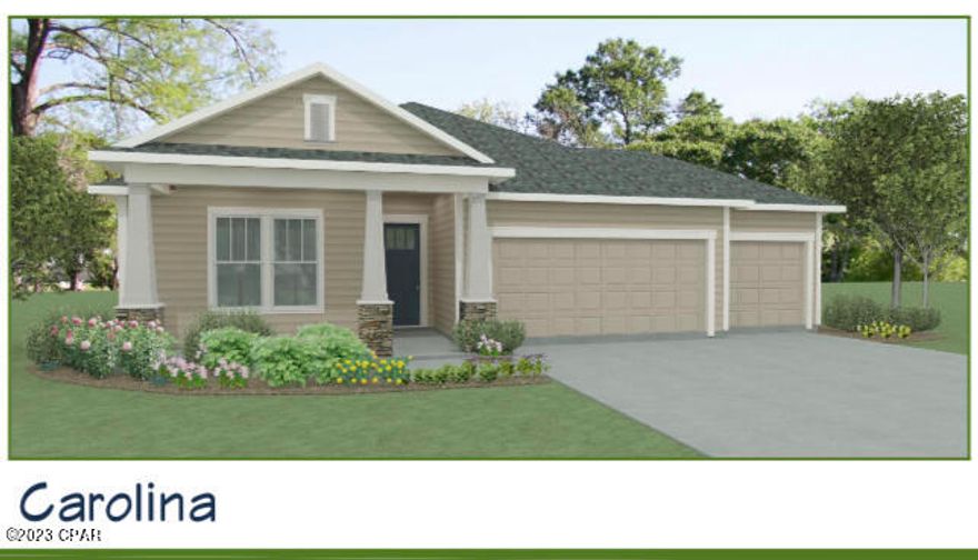 Entered for comp purposes only. This Samuel Taylor home features the Sand Dune floor plan. All builds are currently built above hurricane code with 2'x6' steel framing, hurricane tie down rod and anchor system, architectural shingles and higher insulation ratings. Interior standard features include 9 and 10 foot ceilings, tile and carpeted floors, granite countertops, gas stove, microwave, dishwasher and garbage disposal. Upgrade options are available. Please visit the Model home located at 806 Breakfast Point Blvd. for more information! Excellent opportunity to be in the hottest community on the Beach!