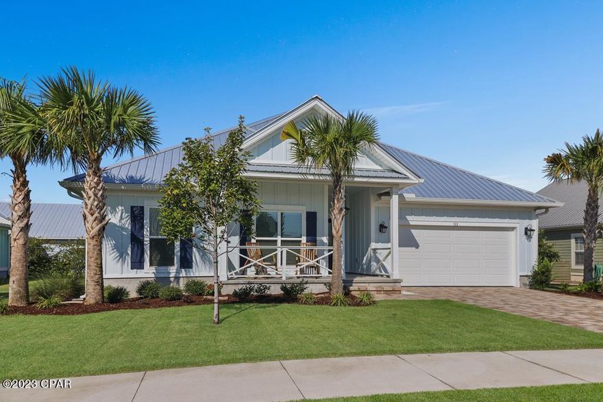 'CURRENTLY UNDER CONTRACT, SELLER WILL CONSIDER BACKUP OFFERS' *With the right offer, sellers willing to contribute up to 15K credit towards rate buy down.* Nestled within the picturesque Casuna subdivision of Mexico Beach, this splendid 4-bedroom, 2-bathroom home invites you to experience the epitome of coastal living. Located just a golf-cart ride away from the beach, and offering access to the community clubhouse and pool, this property harmoniously combines convenience, elegance, and tranquility. As you step inside, you'll be greeted by the timeless appeal of wood-like tile flooring that effortlessly complements the coastal ambiance. Raised ceilings add an airy sense of space and sophistication to the home. The heart of this home is the stunning kitchen, adorned with opulent quartz countertops. Whether you're preparing everyday meals or hosting grand gatherings, this space is thoughtfully designed to balance functionality with style. Outside, the home boasts a beautifully landscaped yard, creating an enchanting outdoor oasis that's perfect for relaxation and entertainment. A sprinkler system ensures that your yard stays lush and vibrant year-round, while a whole-house water filtration system enhances the quality of your water supply. Notably, this community has a policy against short-term rentals, ensuring a peaceful and neighborly atmosphere. This home truly invites you inside with its clean and stylish elegance.