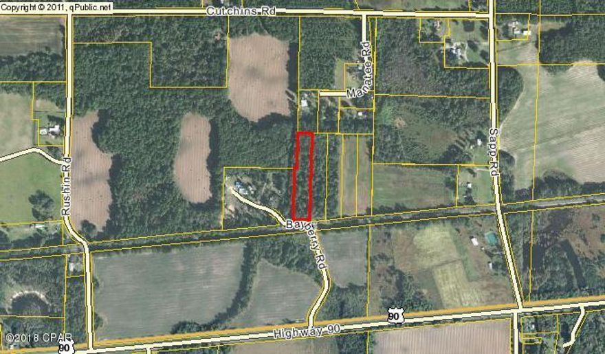 COTTONDALE - 2 PLUS ACRES! Perfect building or mobile home site!  Over 2 acres just off Hwy 90.  Wooded with some mature trees.
