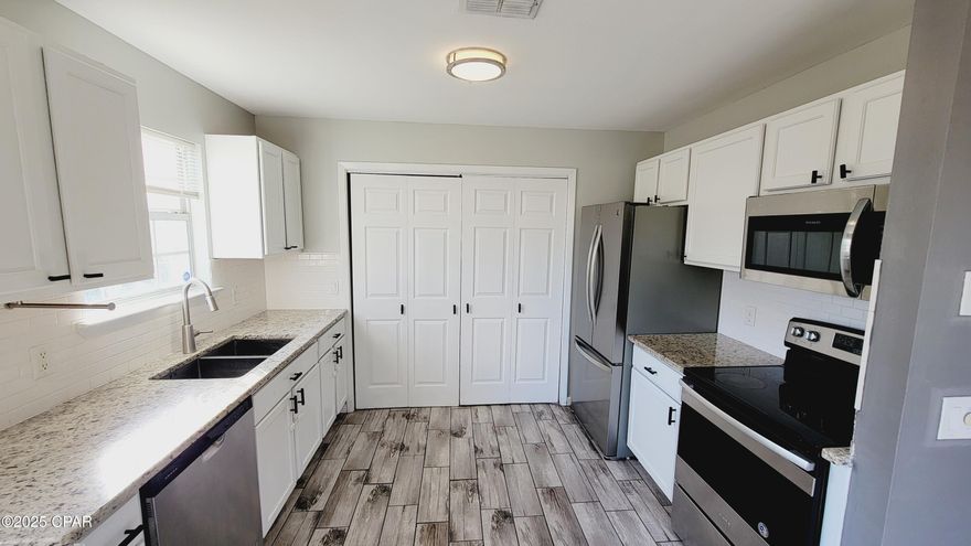 If you're tired of renting places with no storage, limited parking, or safe space for kids and pets to play, this is your opportunity. This updated 3-bedroom, 2-bath rental includes FREE ELECTRICITY, features spacious rooms, and boasts an oversized, fully fenced backyard with a storage shed, swing, and basketball hoop for play. Park your boat, RV, and extra cars with ease; the expansive lot offers ample on-site parking and storage, with plenty of room for additional outdoor activities. Landscaping service can be provided at a discount by the owner upon the tenant's request