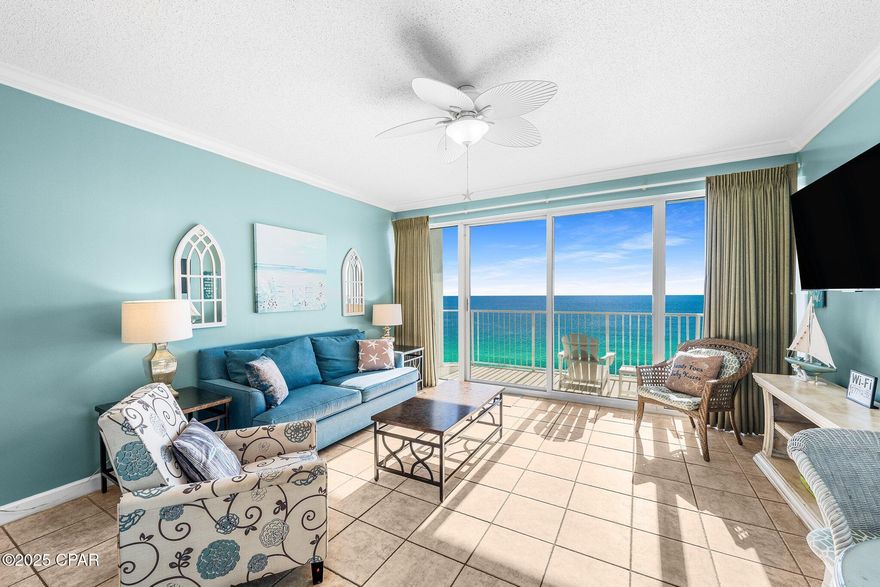 Welcome to your 1 bedroom + 1 bath oasis at the incredible Boardwalk Beach Resort in beautiful Panama City Beach, FL!  This is a great opportunity to purchase your very own Gulf Front beach vacation condo as it is self-managed and future bookings can be transferred! 
This 745 sq. ft. stunning condo features an open concept living and dining area with breathtaking views of the Gulf of Mexico. This condo is perfect for small families with SLEEPING ACCOMODATIONS FOR 7 with a king master suite, twin bunks, trundle bed, and queen sleeper sofa.  This is a great rental condo with a perfect 8th floor location. It features 9 ft ceilings, tile floors throughout, coastal accents, 6-panel doors, a modern kitchen with all stainless appliances, elegant light oak-colored cabinets, granite countertops, and a convenient breakfast bar, making it ideal for casual dining. It has 2 dedicated owner closets with security locks for all your storage needs. And, a recent HVAC replacement included a Reme-Halo air purification system. Beach services located in front of the complex offer conveniences such as beach chairs, jet ski rentals, parasailing, and more, promising an unforgettable beach experience. Situated on the coveted east end of the beach, Boardwalk is one of the most sought-after complexes, boasting low traffic and serene surroundings. Explore the natural beauty of the nearby St. Andrews State Park or rent a pontoon boat for Shell Island at the St Andrews Marina. The resort amenities at Boardwalk Beach Resort include a community room, fitness center, sauna, steam room, video game room, and a fun children's splash pad with interactive toys.  It is also located across the street from the Signal Hill Golf Course. These amenities create a perfect blend of relaxation and recreation, making this resort an ideal investment opportunity. All measurements & information is deemed reliable but should be verified if important.