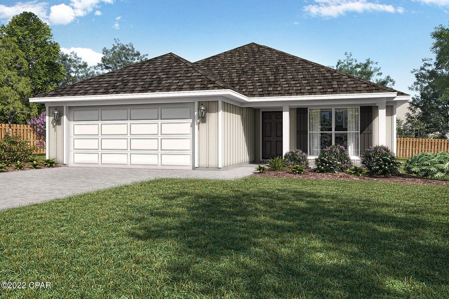 New construction by Truland Homes in the highly desirable Callaway Area! Corner Lot with 4 Bedrooms, Flex and 2 Baths, this Sierra open floor plan home is a must-see, with a stunning interior featuring 10' high ceilings in the main living areas and a 9' tray ceiling in the master suite. Luxury Vinyl Plank floors, granite countertops, and so much more are found throughout the home. The exterior boasts of Hardi Board on all four sides, Tankless Gas Water Heater, and a completely landscaped yard with a sprinkler system. Offering added innovative technology and convenience, this home is equipped with a SMART Things hub, a Ring security doorbell, a Samsung tablet, and a Nest energy-efficient thermostat. Conveniently located to shopping, recreational parks, schools, and Tyndall Air Force Bas