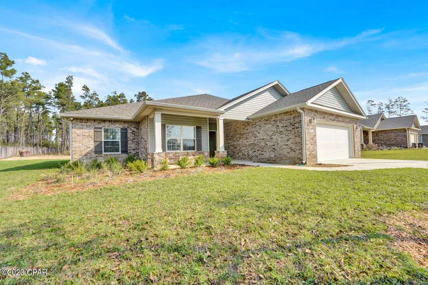 Under Contract, taking back ups! Beautiful 4-bedroom, 2-bathroom home on a little over an acre! Home built in 2021. This home features an open plan layout. The beautiful, open kitchen features quartz countertops, stainless-steel appliances, shaker style cabinets, and large kitchen island. The home also has a spacious dining area. The living areas have high-quality LVP and the living room has a trey ceiling. The master bedroom is spacious and features a large master bathroom. The master bathroom has a quartz topped double vanity, large walk-in shower, separate toilet room, and large walk-in closet. The 4th bedroom can be used as an office, and have LVP already in place. The guest bathroom has a quartz topped vanity, and shower/tub combo. The garage was converted into a workshop, but can be converted back to normal garage upon buyer's request. All measurements are approx. If important please confirm.