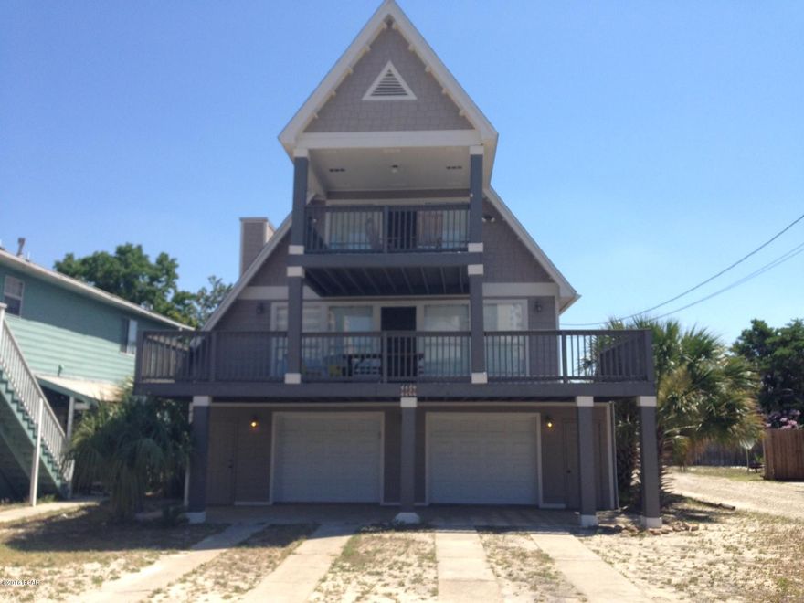 CUSTOM BUILT SINGLE OWNER BEACH HOME <> THERE IS NO OTHER HOUSE LIKE IT <> THREE FLOORS <> TWO WONDERFUL BALCONY/DECKS TO ENJOY THE BEACH VIBES <> TWO A/C SYSTEMS <> LOTS OF CLOSETS AND STORAGE AREAS <> THIS HOME FEATURES SOLID MOHOGAY DOORS <> A TRASH COMPACTOR <> SEPARATE ICE MAKER MACHINE <> DISHWASHER <> JEN-AIRE STOVE <> THE FIRST FLOOR IS ENOUGH GARAGE FOR FOUR CARS AND STORAGE PLUS A SMALLER GARAGE DOOR AT THE REAR FOR YOUR LAWN MOWER OR GOLF CART <> THE SECOND FLOOR HAS THE LIVINGROOM, KITCHEN, DINNG AREA, MASTER BED ROOM AND BATH, LAUNDRY ROOM WITH SINK, AND A LARGE BALCONY/DECK <> THE THIRD FLOOR HAS TWO ADDITIONAL BED ROOMS WITH DRESSING AREAS, THE SOUTH BED ROOM HAS A SINK IN THE DRESSING AREA, ANOTHER BATH ROOM AND ATTICK ACCESS, PLUS ANOTHER BALCONY/DECK!. WALKING DISTANCE TO THE WORLD'S MOST BEAUTIFUL BEACHES, MINUTES FROM PIER PARK, AND ST. ANDREWS STATE PARK. THIS WELL KEPT, WELL PRICED HOME WON'T LAS LONG CALL YOUR REALTOR TODAY FOR A PRIVATE SHOWING APPOINTMENT.