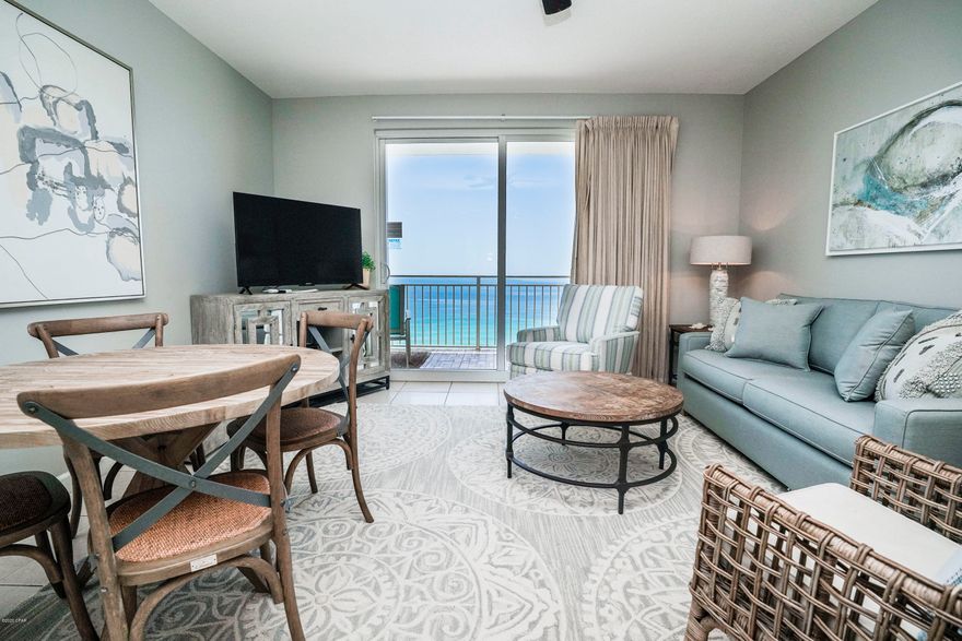 ''CURRENTLY UNDER CONTRACT SELLER ACCEPTING BACK UP OFFERS' WOW... Seller just spent over $23,000 in furnishings and completely transformed this condo. Almost everything is brand new even the mattresses. New drapery not pictured but on order. Itemized receipt is readily available. Booking 36 Reservations in 2019. We took it off market for a week to hire a interior decorator to showcase this unit. This 2 Bedrooms, 2 Baths with Gulf front Master sleep's six comfortably. You will love breathtaking Views of the Gulf of Mexico. Amenities Include: Heated Bi-Level Pool, Fitness Center Overlooks the Gulf, High Speed Internet Access, Activity Room, Grilling Area, On-Site Covered Parking, Beach Service and Watersports Available, Bay County Fishing Pier is steps away.