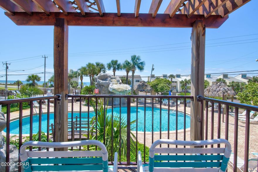 Portside Resort is located on Front Beach Rd. across the street from the beach.  There are 3 pools, hot tub, 3 tennis courts, club house, & shuffle board.  You are just minutes from Pier Park, Frank Brown Park, fishing, boating, golf, dining & shopping.  This 2 bedroom 1.5 bath condo would be perfect as a second home or vacation rental investment and comes fully furnished.