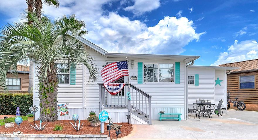 Discover the serene beauty and comfort of this WATERFRONT home at Emerald Pointe Resort, one of the highly sought-after communities in Panama City Beach. With a large living area, three generously sized bedrooms and three bathrooms, this property offers a perfect blend of space with a gorgeous view for anyone looking for a primary residence, a vacation home, or an investment property. This home has been thoughtfully updated to include a modern kitchen with stainless steel appliances, which opens beautifully into a spacious living area. The outdoor space is equally impressive, featuring two patio areas that provide tranquil views of the water - ideal for entertaining or just relaxing, and there is outside storage. Parking is ample with room for three vehicles, ensuring that both residents and guests have easy access to the premises. 
Recent updates include: shingle roof 2019, HVAC 2017, solar film on windows, and insulation was applied to the underside of the home. The home is move in ready, and its being sold mostly furnished, and the golf cart can be included with an acceptable offer. 
Emerald Pointe Resort is a golf cart friendly community located in the heart of Panama City Beach close to restaurants, shopping, and the world's most beautiful beaches. All these features combine to make this property not just a house, but a potential home with every convenience just minutes away. Amenities include a large clubhouse, exercise room, 2 pools (one heated seasonally), hot tub, lake with boardwalk, and shuffleboard court. HOA fee includes water, sewer, garbage, cable, and lawn service. All information is approximate and should be verified by buyer if important.
Set up an appointment today to experience firsthand the lifestyle this picturesque home has to offer.