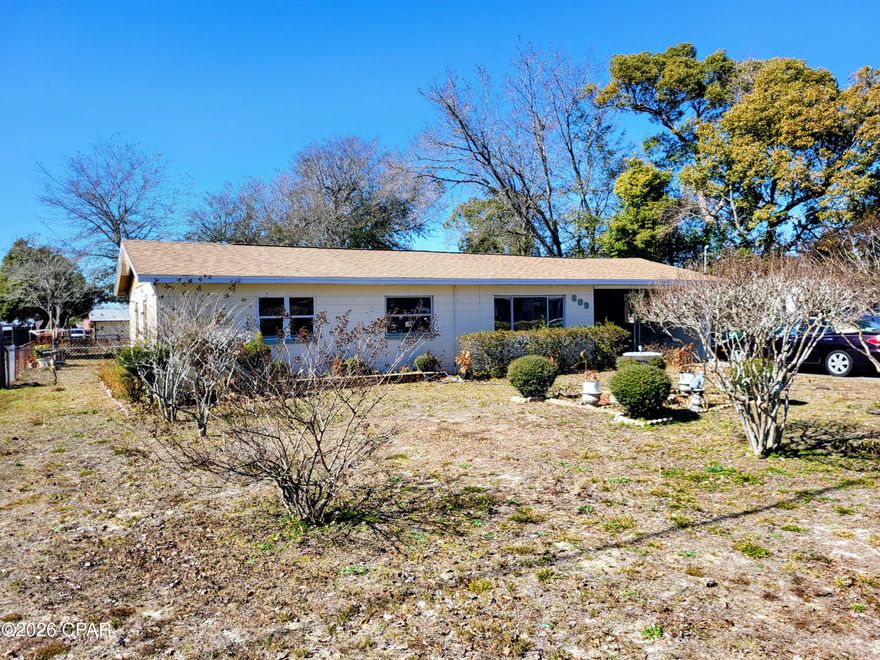 ***Professional photos coming soon***Welcome to 609 Barton Ave. in Panama City—a solid, move-in ready starter home with charm, space, and potential! This sturdy block home sits on nearly a quarter-acre lot, giving you room to spread out, garden, entertain, or expand in the future. It is located in X flood zone, so flood insurance is not required!

Inside, you'll find original terrazzo flooring, fresh interior paint, and an updated bathroom, creating a clean and comfortable living space that's ready for its next owner. The home features a simple, functional layout that provides the perfect canvas to add your own style or future updates. A small bonus room located between the living room and kitchen offers flexibility—ideal for a home office, playroom, or extra dining space.

Outside, enjoy the convenience of a carport to keep your vehicle protected from the Florida elements, along with a large laundry/storage room conveniently located outside under the carport. The chain-link fenced backyard includes a nice storage shed making it great for pets, hobbies, or extra storage needs.

Whether you're a first-time buyer, downsizing, or looking for a solid home with room to personalize, this property offers comfort, functionality, and opportunity—all in a convenient Panama City location.

Buyer to verify all information. Information deemed reliable but not guaranteed.