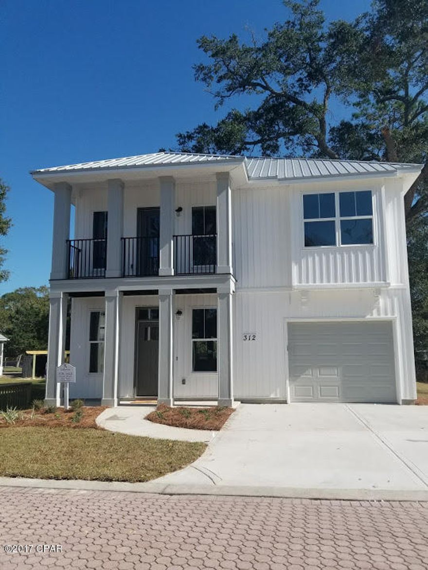 Beautiful New homes in a new community close to Tyndall AFB. This home is built with energy savings in mind. Metal Roofs, Custom cabinets, formica tops tile, carpet in upstairs. This is one you don't want to miss. Community offers parks, paver streets and driveways, and Lawn care is covered in your HOA Fees. Perfect Location and the price is right.