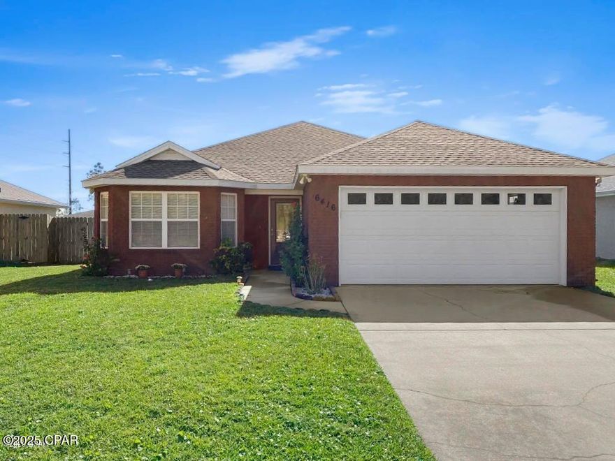 Unfurnished 3 bedroom, 2.5 bath home, washer and dryer hookups, hardwood flooring in master suite and living room, carpet in guest bedrooms, two car garage, and fenced in back yard. Tenant responsible for all utilities. Approximately 15-minute drive to Tyndall AFB and in close proximity to Panama City's amenities. Current tenant's lease ends on Sept. 30th. The home will be ready by October 6th. Pets considered. Call today to inquire!