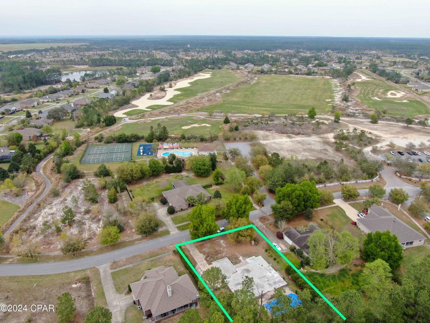 Welcome to the beautiful, gated community of Windswept Estates surrounded by the 5-star, 18-hole Windswept Dunes Golf Course. Located just 20 minutes to the gorgeous, white sugar sand beaches of Santa Rosa and Destin. This spacious .49 acre vacant lot is nestled near the entrance of the community with a wooded backyard. Lot is nicely landscaped and partially fenced. Shallow well for irrigation and septic already in place. This lot offers an in-ground gunite swimming pool surrounded with brick pavers and a disassembled screen enclosure for the pool.  In-ground propane tank on site. CMU slab foundation ready for new build. Full set of engineered plans included for rebuild with options to alter. Plans consist of first floor area to be 2,606 sq ft and an upstairs bonus room which will add between 400-600 extra sq ft. Many amenities are offered in this community to include a basketball court, tennis courts, clubhouse, playground, fishing pond with dock, walking trails, swimming pool and weekly food trucks.  If you're looking for a jump start in the building process, this is it, complete with previously installed pool.