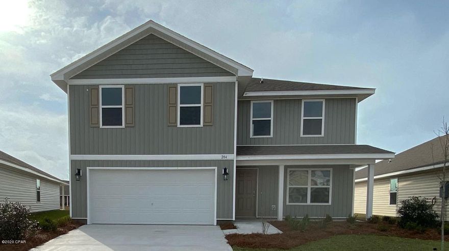 This is a two story home with two car garage. As you enter this home you will find traditional 8' ceilings, vinyl flooring

throughout the common areas, and an office or study just off the foyer. The walls have been painted with quality paint, the countertops are durable laminate, and

the decorative doors have nickel hardware. The large great room downstairs is open and the kitchen has a center island with walk-in pantry and flat panel

cabinetry. Appliances include dishwasher, stove and microwave. Upstairs you will find the Bedroom 1 and additional bedrooms along with a nice sized laundry room. Bedroom 1 has a large walk-in closet and bath has a dual sink vanity, separate shower and garden tub. A Standard Smart Home package is included; Echo Dot, KwikSet Keyless Entry, Qolsys IQ touch pa