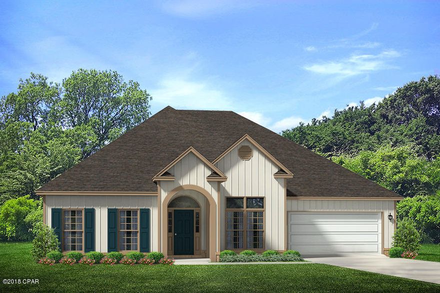 Bridge Harbor is a fantastic community centrally located and close proximity to Tyndall Air Force Base. A McKenzie floor plan, this is a beautifully designed

home. You will find a formal dining room and a study just off the foyer. Throughout the home you will find luxurious vinyl plank flooring except in the bedrooms. An open kitchen with center island looks out to the large family room. The open kitchen in this plan makes entertaining easy, with a large center island, granite

countertops and the appliances include a smooth top range, dishwasher and disposal. Enjoy morning coffee from your breakfast area with access to the covered patio. For storage you have plenty of cabinets and a walk-in pantry located just off the hallway leading to laundry room and garage two car garage.