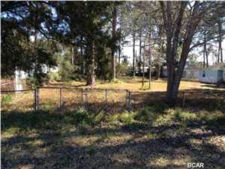 Lot is inside chain link fence and borders just to the north of the house at 2208 Dorothy Ave.