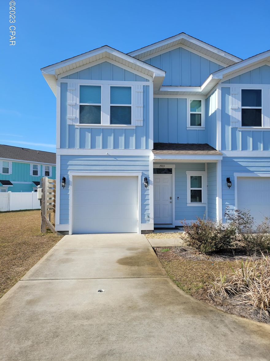 Hathaway Townhomes!  2 Story Townhome end unit overlooks pond, 3-bedroom 2.5 bath with 1 car garage, open patio.  This home features ADT Smart Home System, LVP flooring in the common areas, living area and half bath downstairs, bedrooms and full bath upstairs.  The kitchen has stainless steel appliances, granite countertops and pantry.  Upstairs you have a laundry closet with W/D Hookups.  HOA provides BBC Trash Service, lawn service to the common areas, community pool and community mailbox.  AT & T is required cable service.

Pet Negotiable!  2 small dogs under 20 lbs. 1 year or older.  $50 pet fee per pet/$250 pet deposit per pet and $25.00 per month pet rent per pet.