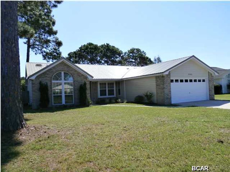 Available in May 3 BR/2BA home. Beautiful kitchen. All new high end stainless steel appliances. Gas stove. Granite counters in kitchen. New metal roof. 2 car garage. Sprinkler system has a separate meter. Lawn care included. Call today.