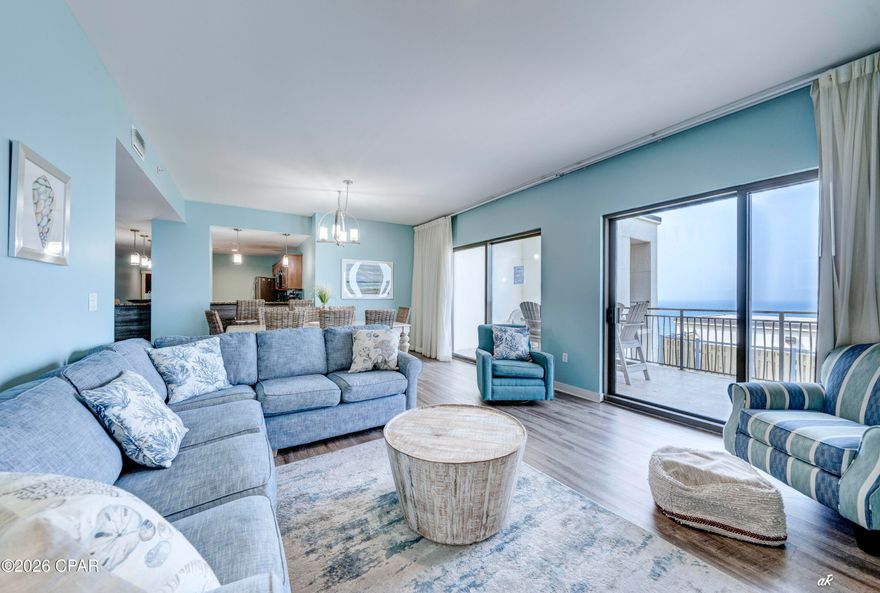 Step into coastal living at its finest with this spacious 3-bedroom, 2.5-bath condo perfectly positioned right across the street from the sugar-white sands of Panama City Beach. Offering a stunning, unobstructed Gulf view, this 1,963 sq ft residence blends comfort, convenience, and pure beachside charm.

Inside, you'll find a generous layout ideal for full-time living or a high-demand vacation rental. Three well-sized bedrooms, two full baths, and a convenient half bath create plenty of room for family and guests. Large windows bring in natural light and frame the beautiful emerald waters just steps away.

Location is everything -- and this one is unbeatable. Sharky's Beachfront Restaurant sits directly across the street, making sunset dinners effortless. You're also right in the heart of Panama City Beach's top attractions, entertainment, shopping, and nightlife, giving you instant access to the best the area has to offer.

Whether you're looking for a personal retreat or a strong investment property, this condo delivers the Gulf-coast lifestyle with style, space, and a view that never gets old.