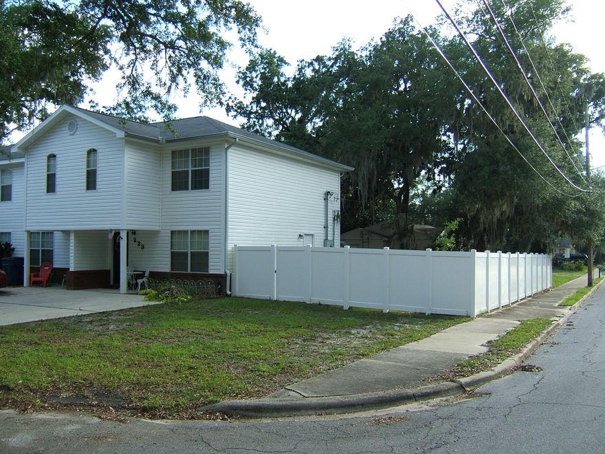 Pristine townhome located in historic Cove area of Panama City. Located 2 blocks from the bay, walk to Harrison Ave. for First Friday, dining, shopping, or theater presentations at the Marina Civic Center. Plenty of parking with 2 spaces in front and additional parking on the street. Privacy vinyl fencing, and a nice vinyl storage building plus a patio for outdoor enjoyment. This townhome is well maintained with an open floor plan and a nicely equipped kitchen, breakfast bar, spacious dining room. Entry to backyard via Sliding glass door or regular exterior door. Master bedroom has a walk-in closet and a private master bathroom. Sprinkler system in yard.