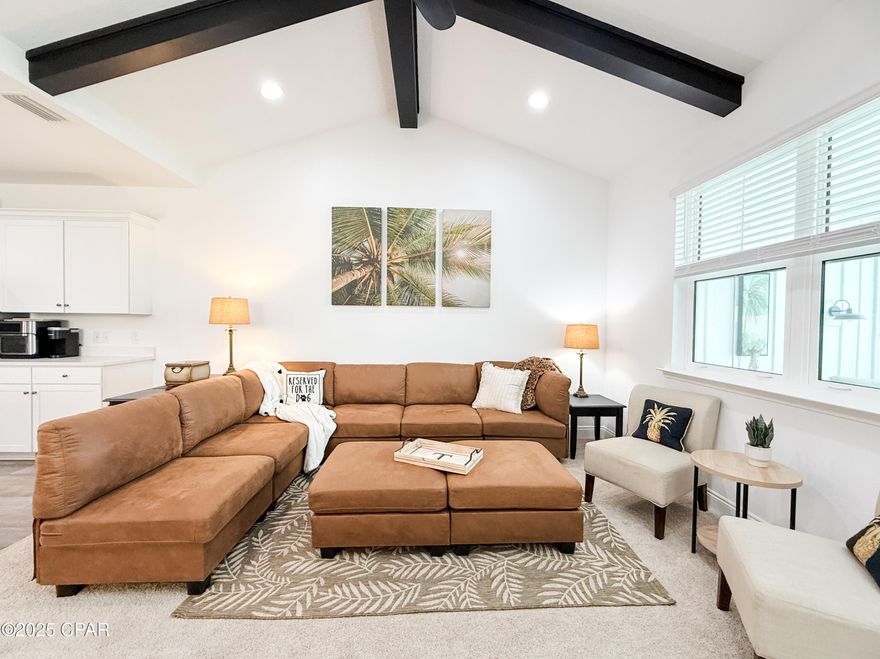 Welcome to your tropical escape in the heart of Latitude Margaritaville Watersound, just a short drive from Panama City Beach and the world's most beautiful sugar-white sand beaches. This fully furnished Camellia cottage located on one of only eight premier lots that offers unmatched privacy, with no neighbors across from you--just open, green space that makes it feel like your own expansive front yard. You'll enjoy serene views and plenty of breathing room, with no street parking directly in front of the cottage--an incredibly rare find in Latitude Margaritaville Watersound! From the moment you step inside, you'll be greeted by the relaxing Tommy Bahama-inspired design, where every detail has been carefully curated for style and comfort. The open-concept layout features: Quartz countertops throughout the kitchen and baths, Exposed ceiling beams for a warm, coastal charm, Upgraded lighting fixtures and fans that add a modern yet relaxed island vibe. Tastefully selected furnishings included, making this a truly turnkey opportunity. Move-in ready so you can start enjoying paradise immediatelyJust steps away is Flip Flop Square, a community hub where you can grill out, relax, and connect with fellow ''Fins Up'' friends. It's a vibrant space where memories are made, and lifelong friendships are formed. The seller is even open to discussing rent-to-own possibilities--a rare and flexible opportunity in such a high-demand community. Living in Paradise close to Town Square, the lively hub of the community, offering: Bar & Chill Restaurant, with stunning views of the Intracoastal WaterwayState-of-the-art fitness center, plus indoor fitness classesLap pool, designed for both exercise and relaxationLive entertainment at the bandshell every weekendBocce ball, cornhole, and pool tables for socializing and friendly competitionZero-entry resort-style pool, offering plenty of space to loungeKayak & paddleboard launch, perfect for exploring the waterwaysPickleball and tennis courts to stay active and engagedThis home is not just a place to live--it's a lifestyle upgrade a nd change in latitude. The combination of privacy, location, thoughtful upgrades, and resort-style amenities makes this an extraordinary opportunity in Latitude Margaritaville Watersound. Don't miss your chance to own this truly special home! Schedule your private tour today and start living the dream. No pets, Under 6 months is $2,600/month, 12 month lease $2,300 plus utilities and prepaid cleaning fee. First month plus deposit due upfront

Must be 55+ per HOA to lease and live in this community.