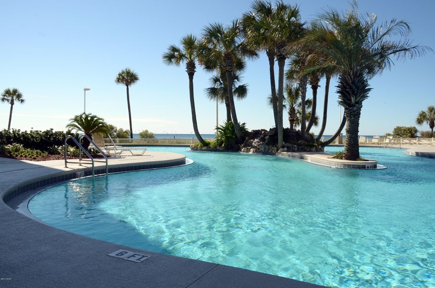 Penthouse unit one bedroom one bath condominium in Tower 1 of Long Beach Resort, Unit has not been in a rental program.  HUGH Balcony and the bedroom facing the Gulf of Mexico. Balcony full length of Unit W/ 2 Sliders. Open Concept Kitchen, Double Sink Bath, seperate Tub/Shower. Washer Dryer. Furnished. Guard at the entrance for security.