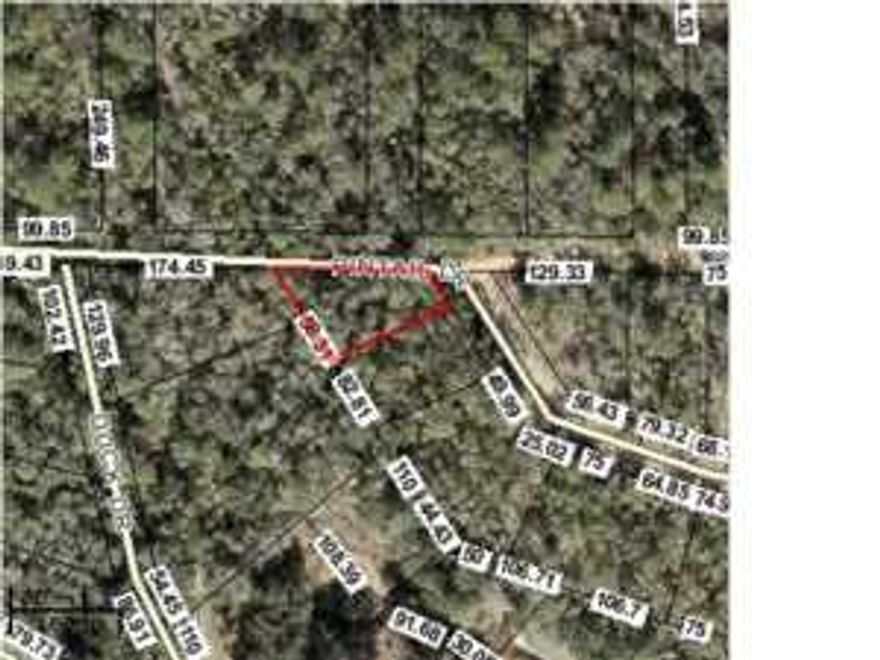 This is a beautiful wooded lot with lots of privacy. The lot is rectangle irregular corner with 180 feet of road frontage . Lots of wildlife in the area.