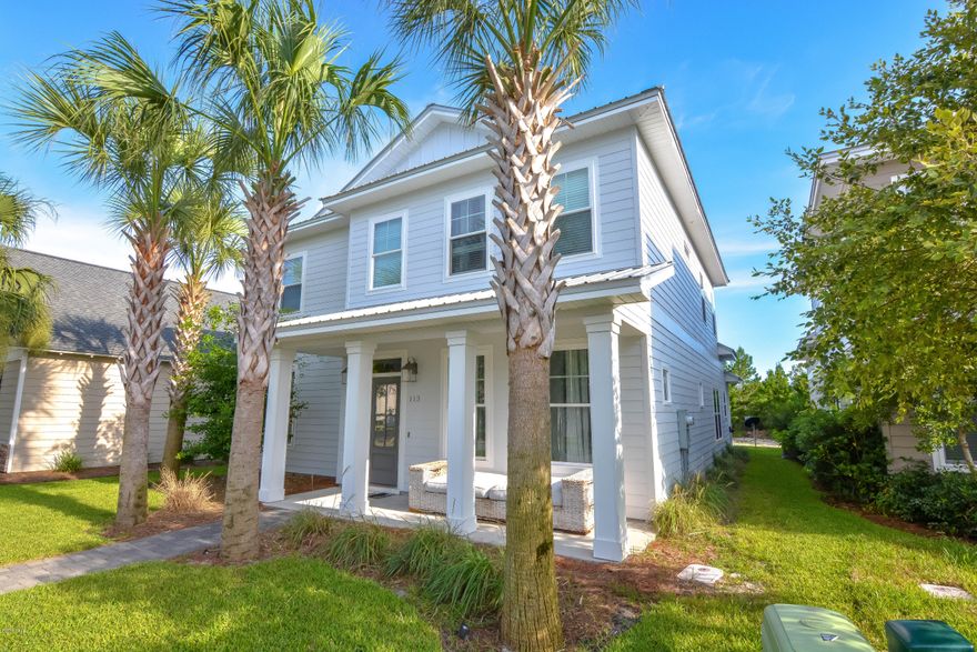Come live in one of Panama City Beaches most prestigious areas on the West End, Turtle Cove! Conveniently located next to shopping, golf courses, and less than a mile away to the beautiful Gulf of Mexico! This beautiful Florida Cottage is only a few years old and is perfect for anyone looking to live on the beach. This home has 5 bedrooms 2.5 baths, with the master bedroom situated on the 1st floor. This home offers two large living room areas one on the first floor and one on the second floor. The kitchen has custom cabinets, granite counter tops in kitchen, spa style master bath with 6 ft. soaker tub rod iron stair case. The driveway is privately situated on the back side of the house and offers a two car garage.