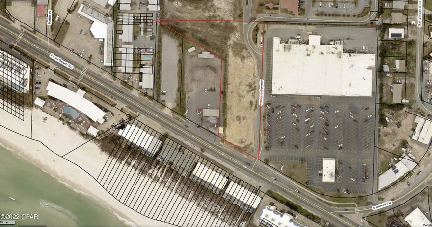 Cleared, commercial lot with frontage on Front Beach Road. Zoned C-3 Commercial.  Please refer to survey in the documents tab for easement and lot size information.