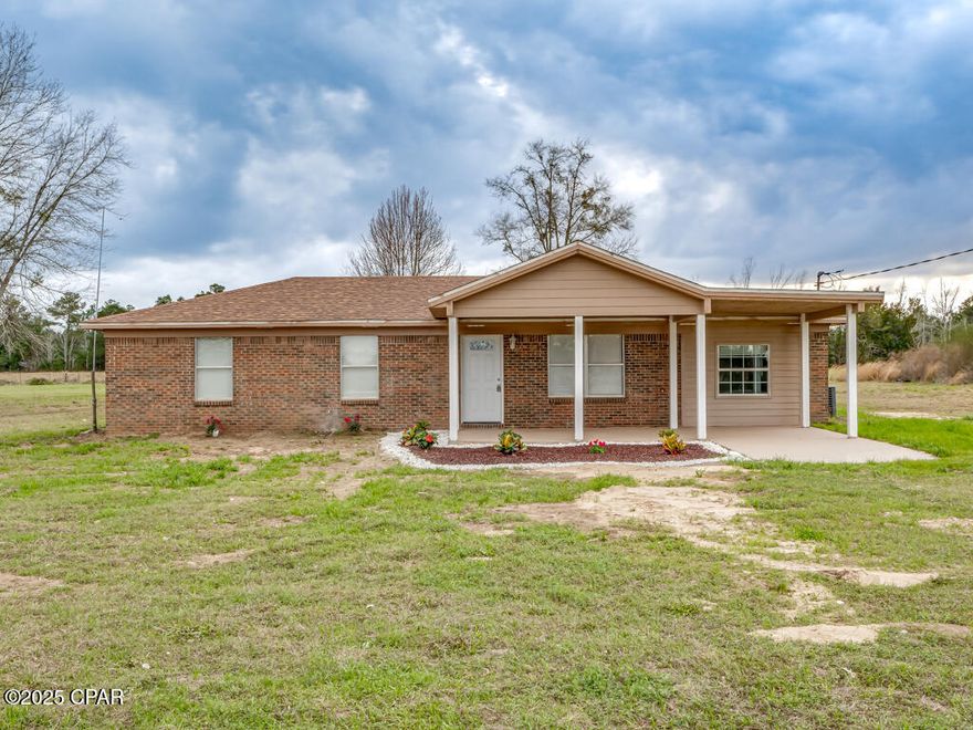 This four bedroom two and a half bath home on over and acre of land features an open concept, new flooring, cabinets, countertops, appliance package, in a split plan with bright interior. The huge lot provides ample space for outdoor activities, gardening, or future expansions. This home offers the tranquility of rural living while providing convenient access to local amenities. Make this your how today!