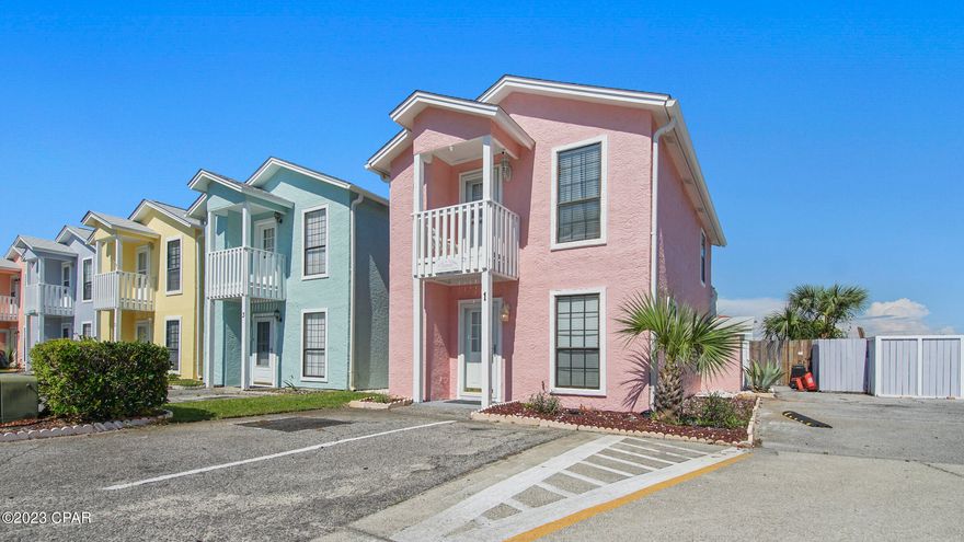 This is the one! 2 bdrm/2.5 bath detached townhome in a condominium complex. GULF VIEW from your large balcony off of the master bedroom. Also features Private Patio, New roof, New exterior paint and gutters. Ideal for Investors, Second Home or Full Time Residence. Move in/Rental Ready! You can not beat this location, Located in a small complex right across the street from the beach, 2 pools, clubhouse, all within walking distance of shops and restaurants. HOA covers your exterior maintenance, exterior insurance, cable, water, garbage, lawn care...just go to the beach and relax. Possible future rentals to convey, call for details.