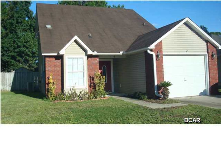 Charming three bedroom 2 full bath move in ready home in the Lynn Haven area. Large master bedroom is downstairs with tile bath and plenty of closet space. Two bedrooms upstairs with full bath between rooms. Also on 2nd floor is a loaf/study overlooking downstairs living area and stairs. The kitchen has solid wood cabinetry. Spacious dining room and a sunken living room to separate living area. Large 10x15 enclosed porch overlooking spacious fenced and shady back yard. Home is close to Lynn Haven shopping area and Panama City Country/Golf Club. All information is approx. and must be verified by buyers.