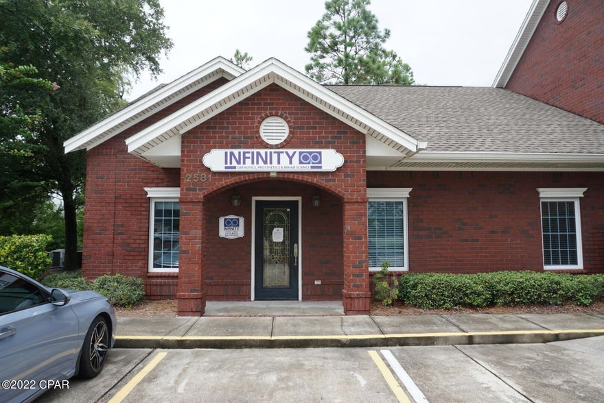 VACANT AND UPDATED! 2581 Huntcliff is an updated professional office suite located in the highly concentrated medical and professional business district  of Panama City. This area is near the prominent intersection of 23rd Street & Jenks Ave., near HCA Gulf Cost Hospital, the restaurants and shops of 23rd street, and has quick access to HWY 390, HWY 77, and HWY 231. This professional office space is comprised of 5 designated offices, a large accessible bathroom, a reception area, and a copy/ filing station. The largest office space could also be converted into a private meeting space or a break room. NO CAM FEES!  Utilities and sales tax are not included in the monthly rental rate. Minimum 3 year lease preferred. Click more for additional remarks... Flooring is wall to wall carpeting that was replaced in 2019, there are a couple of offices that have tile.