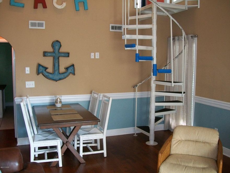 Updated and ready for you to come and enjoy. The condo has had recent updates with a new kitchen, both baths, and new flooring.  This unit has a spiral staircase to access the sleeping loft with it's own bath and beds for six.  The amenities include pools, tennis, basketball courts, game and fitness rooms, putt-putt golf and beach access.  Call today for your own personal tour.