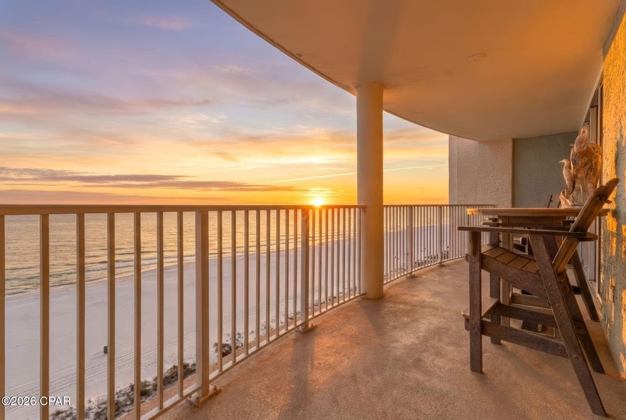 Perched on the seventh floor of Tower 1 at Long Beach Resort, this gulf-front residence captures the rhythm of the surf and the sweep of emerald water from nearly every vantage point. Floor-to-ceiling glass frames uninterrupted views of sugar-white sand, while an expansive balcony serves as the stage for sunrise coffee and sunset cocktails, high above the shoreline. Inside, the one-bedroom layout lives larger than expected, filled with natural light and finished with durable wood-look tile flooring for effortless coastal living. The living area flows seamlessly into a well-appointed kitchen featuring granite countertops and late 2024 new stainless steel appliances. A washer and dryer add everyday convenience, while the large blackout curtains ensure restful nights after sun-soaked days. The gulf-front bedroom is a true retreat, offering direct water views, a king-sized bed, a double vanity, and a spacious walk-in shower. Wake each morning to the gulf just feet from your window, then step outside and let the sound of the surf set the tone for the day. Recent improvements enhance both comfort and value, including a brand-new HVAC system, a 2022 water heater replacement, and ongoing professional servicing. The tower has completed Florida-required structural upgrades and now features a newly updated fitness center equipped with a full range of machines, upgraded security cameras throughout, and refreshed beach access points. Three gulf-front pools, including a dramatic lagoon-style pool with waterfalls and two heated Polynesian-style pools, create a resort atmosphere year-round. Two Jacuzzis, a tiki bar, grilling stations at each tower, and 1,300 feet of direct beachfront complete the experience. Beyond lifestyle appeal, this property delivers impressive performance. With over $54,000 in rental income in 2025, more than $47,000 already on the books for 2026, it stands as a proven income-producing asset. Fully furnished, self-managed, and rental-ready, it offers an immediate opportunity for investors seeking strong returns along the Gulf Coast. HOA dues cover cable, internet, water, and sewage, simplifying ownership and maximizing value. Gated entry, 24-hour security, and ample on-site parking add peace of mind, while nearby dining, shopping, and entertainment place everything within easy reach. For those seeking panoramic views, resort-caliber amenities, and a property that performs as beautifully as it lives, this seventh-floor gulf-front residence presents an exceptional opportunity.