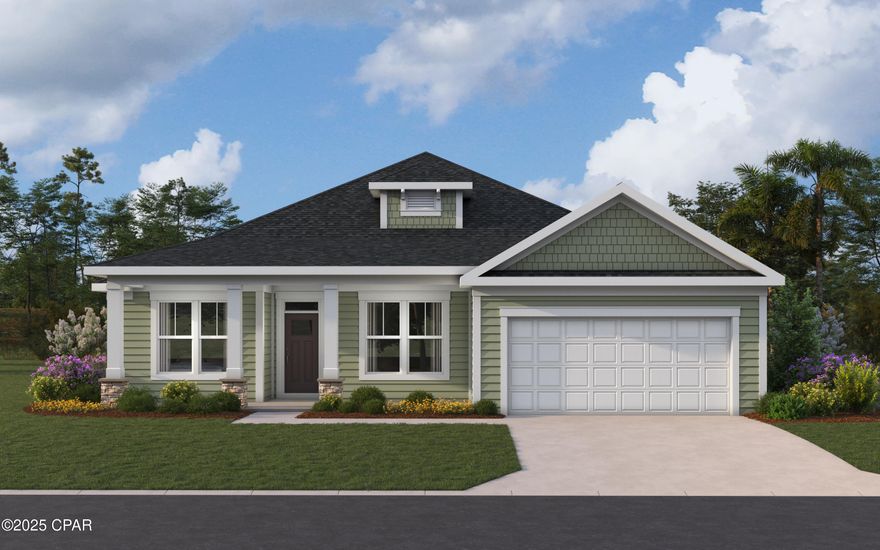 Gorgeous new Dahlia plan by Fischer Homes in beautiful Breakfast Point East featuring a welcoming covered front porch. Once inside you'll find a formal living room and formal dining room. Open concept design with an L shaped island kitchen with built-in stainless steel appliances, upgraded cabinetry with 42 inch uppers and soft close hinges, durable upgraded quartz counters, large walk-in pantry and morning room all open to the spacious family room that walks out to the covered patio. Tucked away primary retreat with an en suite that includes a double bowl vanity, XXL walk-in shower, water closet and a huge walk-in closet with laundry room access for easy laundry days. There are 2 additional bedrooms, and a centrally located hall bathroom. Upstairs loft bedroom with a walk-in closet and a full bathroom. 2 bay garage.