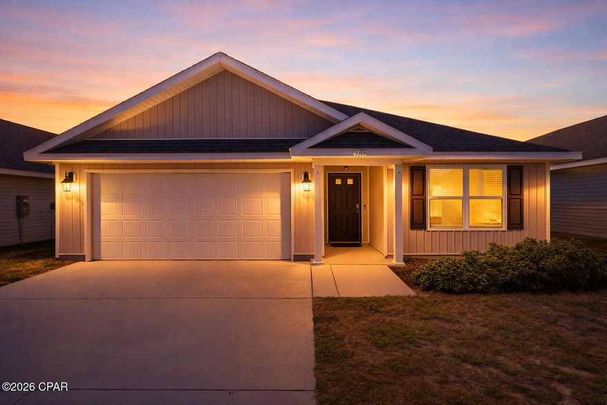 3BR/2BA single-family home in Brighton Oaks in Panama City. Fenced backyard, 2-car garage, flood zone X. Built 2021. 1,679 sqft. HOA $50/mo.

This 3-bedroom, 2-bathroom single-family home offers a practical option for buyers seeking a newer build in Panama City. Built in 2021, the home provides 1,679 square feet with a functional layout designed for everyday living.

Interior features include luxury vinyl plank flooring and a modern kitchen with stainless steel appliances, pantry storage, and finishes original to the 2021 construction. The laundry area is located in a utility room off the kitchen near the home's entrance. The primary bedroom is on the main floor and includes a walk-in closet. The en suite bath features a separate shower and a garden tub. Two additional bedrooms allow flexibility for guest use or office space.

Major systems, including the roof, HVAC, and water heater, were installed in 2021. The property is located in flood zone X. The home is listed as-is per MLS.

Outdoor features include a fenced backyard, a covered patio or porch, and a manageable 0.12-acre lot. Parking consists of a 2-car garage and driveway space. The HOA fee of approximately $50 per month covers amenities such as a dog park and street lighting. Brighton Oaks is a residential subdivision in Panama City with nearby access to local shopping, parks, and major roadways. Schedule a private showing to see how this 2021 home fits your needs.