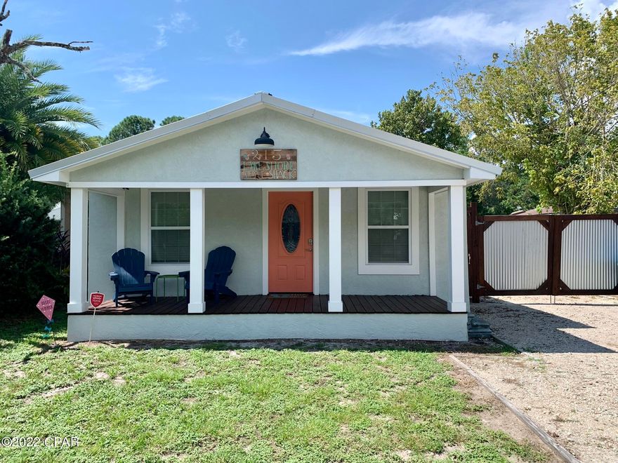 Completely Remodeled Beach Cottage from the 1950's, imagine the stories it could tell! Rustic designer wood throughout, even on the ceilings. This is a one of a kind home in Laguna Beach on a extra large 50ft x 204ft lot offering plenty of space to build an additional home. The home next door is connected to Sewer, easily available for this property if you wish to connect. The above ground Pool has a large deck providing a great outdoor entertaining area. One of the best streets in the most sought after part of Laguna Beach. You can walk to The Carousel, Thomas Donuts and of course the Fluffy white sands of the Gulf of Mexico.