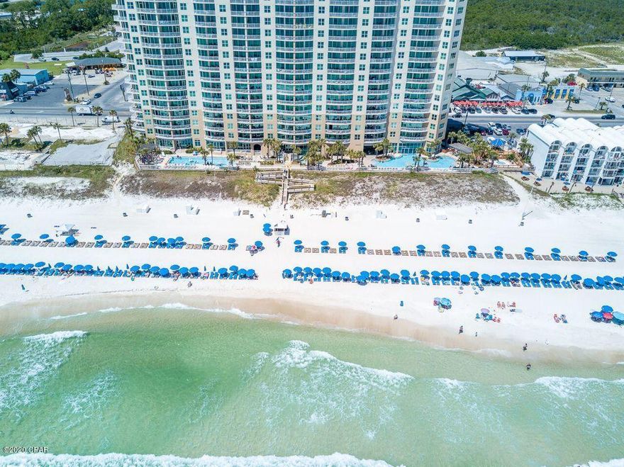 AQUA RENOVATION IS COMPLETE, THE BUILDING IS GORGEOUS! Rising 22 stories above the sugar white sands of Panama City Beach, Aqua commands the most spectacular location on Florida's famed Emerald Coast. It was the developer's intent to design Aqua to standards that all Panama City Beach resorts would be measured. Iconic architecture, an array of resort amenities, and a true connection to the water blend beautiful design and creative living. AQUA 2205 is a unique property with 10 foot ceilings, 8 ft doors, clear balcony railings, gorgeous decor and furnishings, new carpet and a large living area. This spacious property is valuble as a rental ''machine'' and beach home and has the perfect location across from Pier Park. FAVORABLE FINANCING AVAILABLE! MUST SEE FOR ANY INVESTOR.