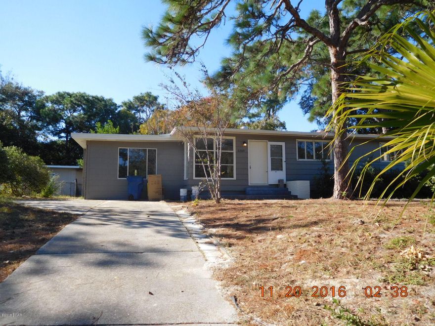 Newly renovated home located at the corner of Airport Rd and Claremont Dr. Interior and exterior freshly painted. New stainless appliances and granite counter tops in the kitchen as well as refinished cabinets .Dining area located just off the kitchen. Split floor plan, master bedroom has a private bath with walk in shower. Master also has walk in closet. Laminate wood floors throughout except for the baths are tiled.There is real hardwood under the laminate floors with the exception of the master bedroom. Fenced back yard.