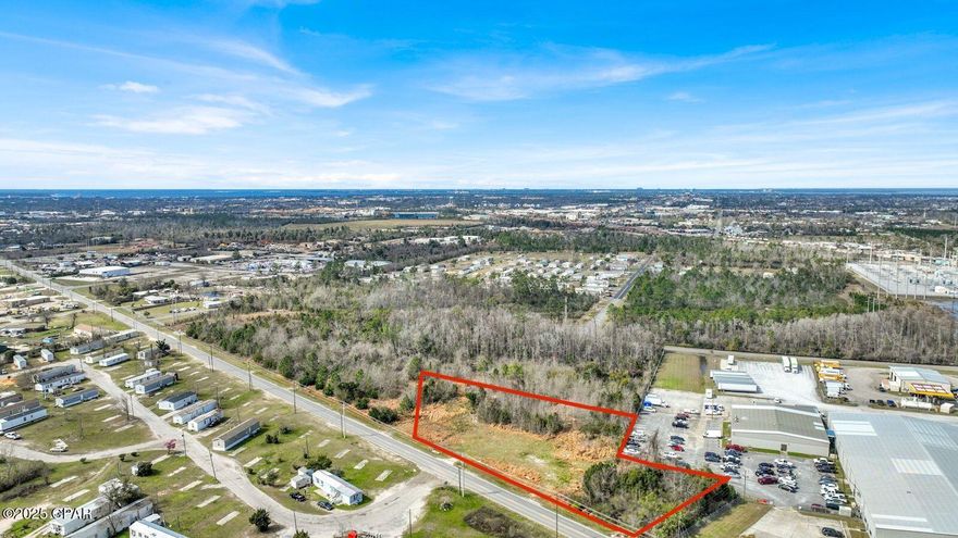 Development Opportunity in Panama City FL. High and Dry commercial land that is development-ready with 285+/- ft of frontage on Sherman Ave. No flood zone or wetlands. Partially cleared.

Construction and Engineering plan already in place with development order currently under review for a 5,400 SF warehouse/office with office and parking . 

Commercially zoned property is suitable for multiple commercial uses and may be used for other purposes than the plan described here. Zoned C3-A Commercial.

Construction Plan available Upon Request. This includes: Site plan, Grading plan, Utility plan, Stormwater Management plan, Erosion Control, Landscape plan, Construction details and more.

Engineering and construction plan is optional but may convey to buyer with offer. Development Plan is currently under review with Bay County. No construction has been started. 

All information here is believed to be reliable. Buyer should verify all important figures including measurements, property lines, and​​‌​​​​‌​‌​​​​‌​​‌​​​​‌‌ usage.