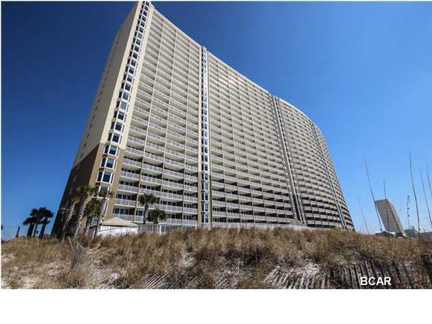 This 2 bedroom 2 full bath Emerald Beach condominium has OUTSTANDING Gulf Front Views! Fully Furnished. Kitchen features granite counter tops and GE profile appliances. Laundry area with full size washer and dryer. Within walking distance of the new Pier Park development. Emerald Beach features multiple swimming pools, hot tubs, tiki bar, Starbuck's, and a Sky bar.