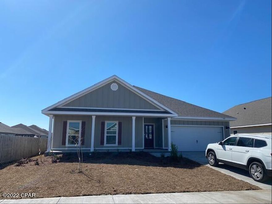 The Victoria floor plan is an elegant single story home with 4 bedrooms. This home has luxury vinyl plank flooring throughout all common areas and each bedroom has plush carpet. Just through the foyer of this home you will find a large living room that is connected to the kitchen and breakfast area that opens to the covered back porch. The master suite has a large bathroom with a separate shower and garden tub with a walk-in closet. Covered porches adorn the front and back of this spacious home. Up to $10k in closing costs when using seller preferred lender with contracts executed by 1/23/2022 closed no later than 2/23/2022. Buyer does not have to use the preferred lender, only to receive closing cost promotion. This home comes standard with a Smart Home Technology package which includes a KwikSet keyless entry, Skybell doorbell,
automated front porch lighting, an Echo Dot device, and Quolsys touch panel which can be integrated to control your lighting,
thermostat, front door and so much more.
This home is being constructed with the Zip Sheathing system, providing greater protection than a traditional housewrap from
damages due to wind, rain, and extreme weather. A builder 10-year structural warranty is also included.
Pictures may be of similar, but not necessarily of subject property, including exterior and interior colors.