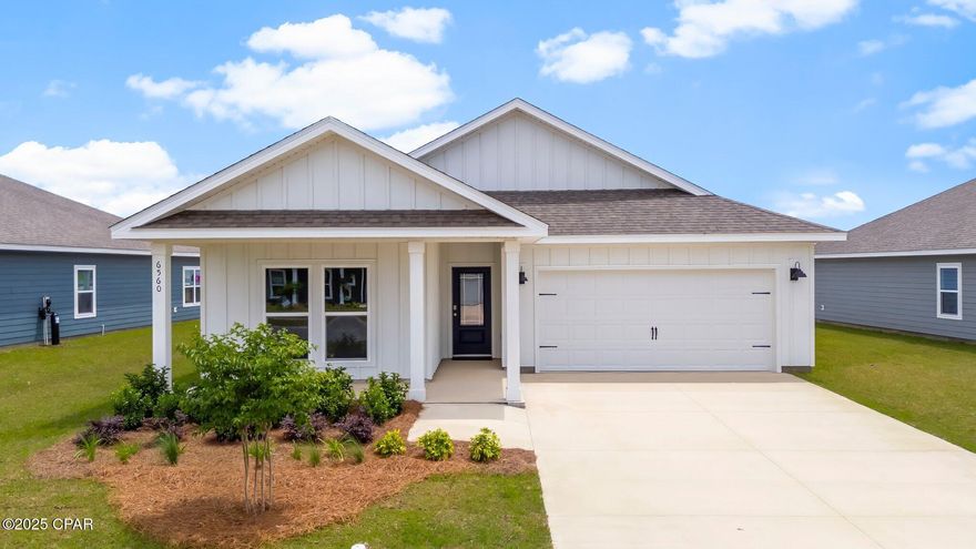 Welcome to the Riverside, a new home floor plan at Liberty in Panama City, Florida. The Riverside is a beautifully designed one-story home with a large open floor plan. This 5 bedroom, 3 bath home has 2,043 square feet of spacious, comfortable living.

As you walk inside the Riverside you will see 9' ceilings throughout, engineered vinyl plank flooring throughout the main areas of the home, and soft carpet in the bedrooms. Elegant quartz countertops and white cabinetry in the kitchen and bathrooms make a stylish addition to the home. A spacious open living room, kitchen, and dining room make hosting your friends and family easy. The kitchen has a center island that is perfect for serving meals and the stainless-steel appliances include smooth top range, microwave, and dishwasher. The primary bedroom has a spacious bathroom and features a double vanity and a walk-in shower. A walk-in closet with ventilated shelving is also located in the bathroom, giving you more room in the primary bedroom. The guest bathrooms feature a single vanity and a shower and tub combo.

The exterior of this home features Hardie Color Plus Siding and is uniquely engineered to stand up to the harshest elements from wind, rain, fire, freezing temperatures, and hail. Dimensional shingles with 30-year warranty. A landscaped front flower bed at entry way and fully sodded yard. Our Liberty community features underground utilities making it less susceptible to damage from severe weather leading to fewer outages and more reliable service. Residents of Liberty can enjoy exclusive access to two amenity centers, complete with two pools, a children's splash pad, a playground for endless fun, and a well-equipped fitness center.

Come and see for yourself why the Riverside is a popular floor plan for new home buyers. To see this floor plan at Liberty, stop by our model home today or schedule an appointment online.