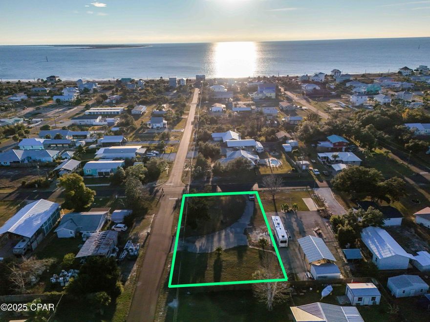 Build Your Coastal Getaway on the Forgotten Coast! 
Welcome to your slice of paradise just 2 blocks from the beach! This ¼-acre buildable lot is the perfect place to bring your vision to life—whether it's a beach house, mobile home, or tiny home retreat. Best of all, no flood insurance is required!

Imagine mornings spent biking along the shoreline, leisurely walks on the pet-friendly beach collecting seashells, afternoons enjoying fresh local seafood, and evenings watching breathtaking sunsets over the Gulf.

Conveniently located with:
 Boat ramps within 6 miles
 Grocery market just 4 miles away
 Downtown Port St. Joe only 8 miles away
 Restaurants & shopping within walking distance

Whether you're dreaming of a full-time coastal lifestyle or a relaxing weekend getaway, this lot offers the perfect opportunity to slow down, unwind, and enjoy everything the Forgotten Coast has to offer.

 Don't wait—call today to make this beachside dream yours! 


*All measurements and information is deemed accurate. Buyer should verify if important.